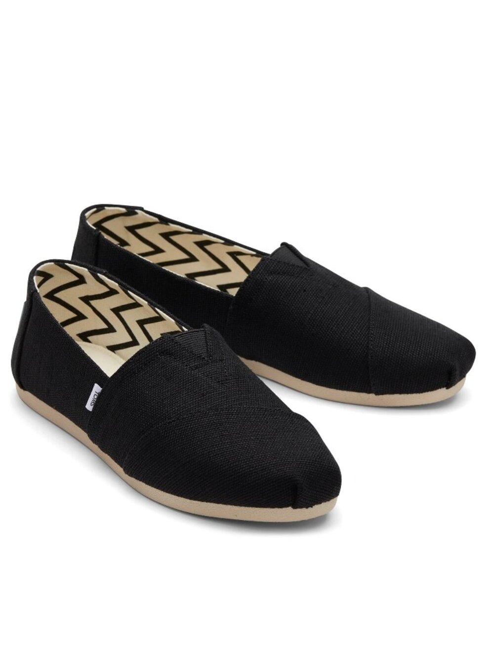 TOMS Women's Alpargata Canvas Slip On Shoes Black - Sz 6.5 - NEW NIB